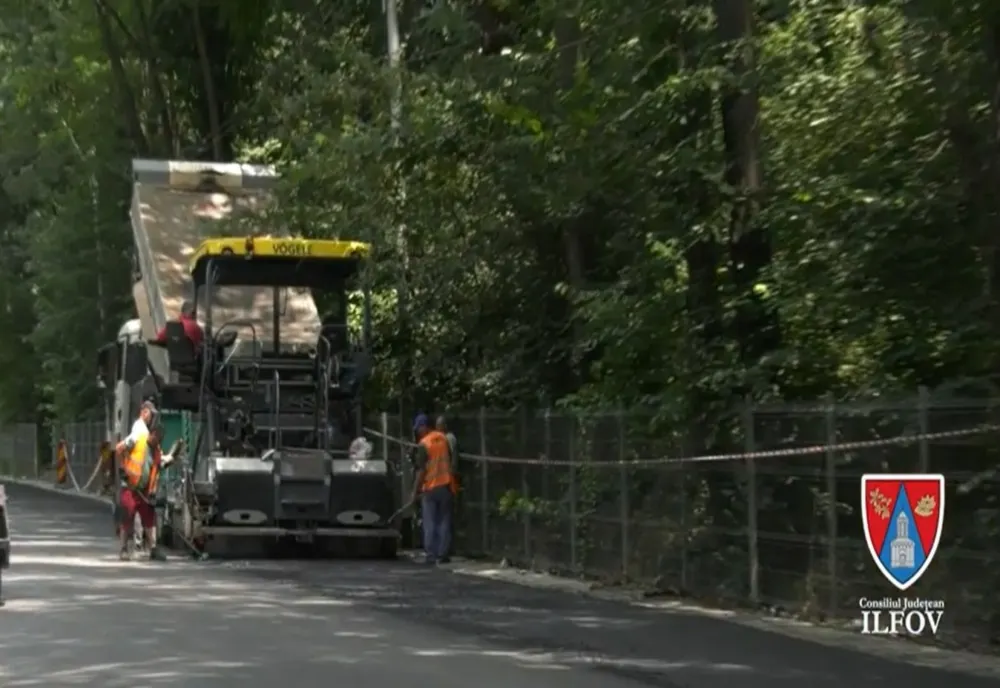 Parcări pentru camioane pe un drum județean din Ilfov
