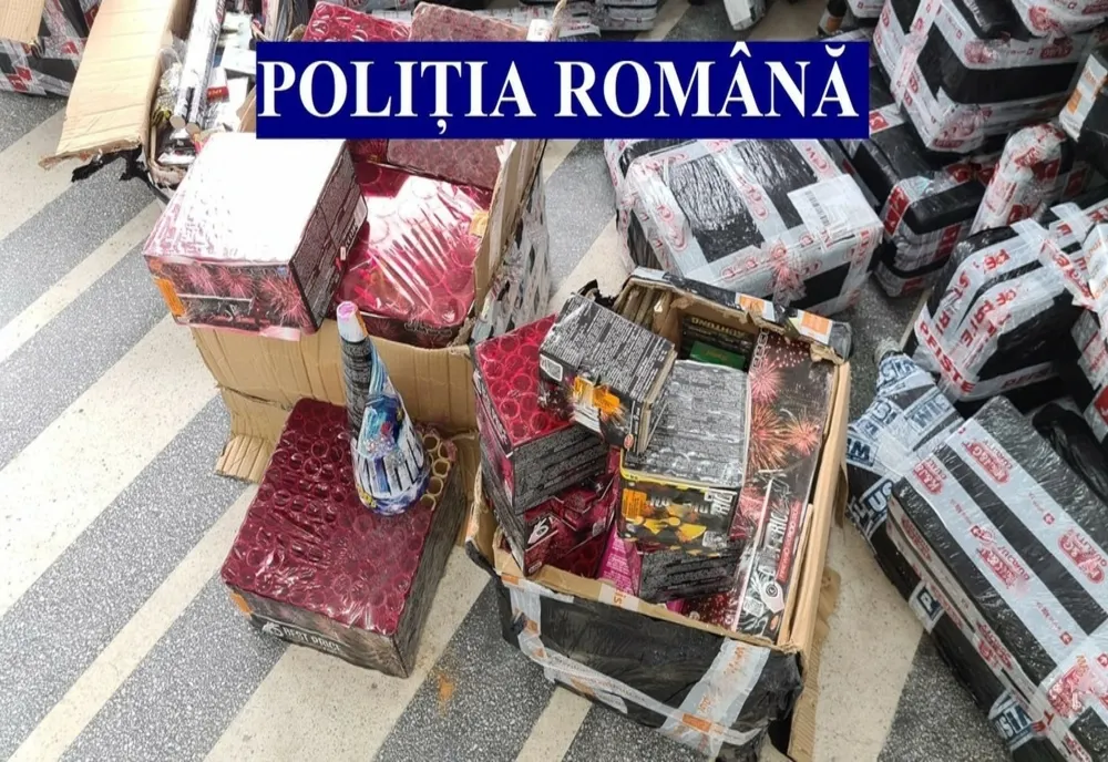 Ilfov. 6,5 tone de articole pirotehnice, 2350 ţigarete şi 580 articole de îmbrăcăminte, susceptibile  a fi contrafăcute, descoperite de poliţiştii de la economic