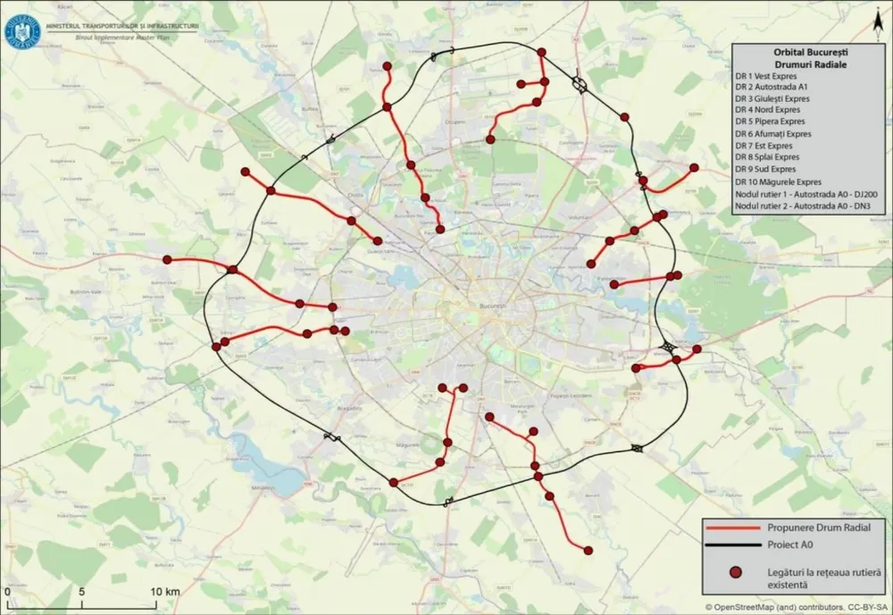 Ilfov. Drumul radial numărul 9 are proiectant
