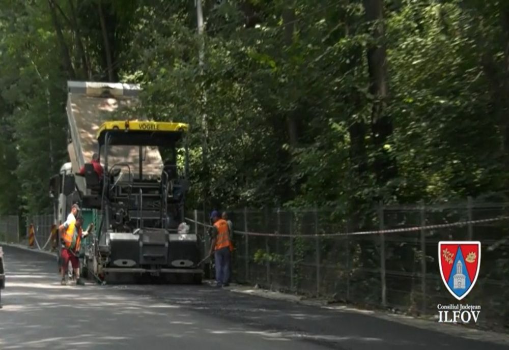 Parcări pentru camioane pe un drum județean din Ilfov