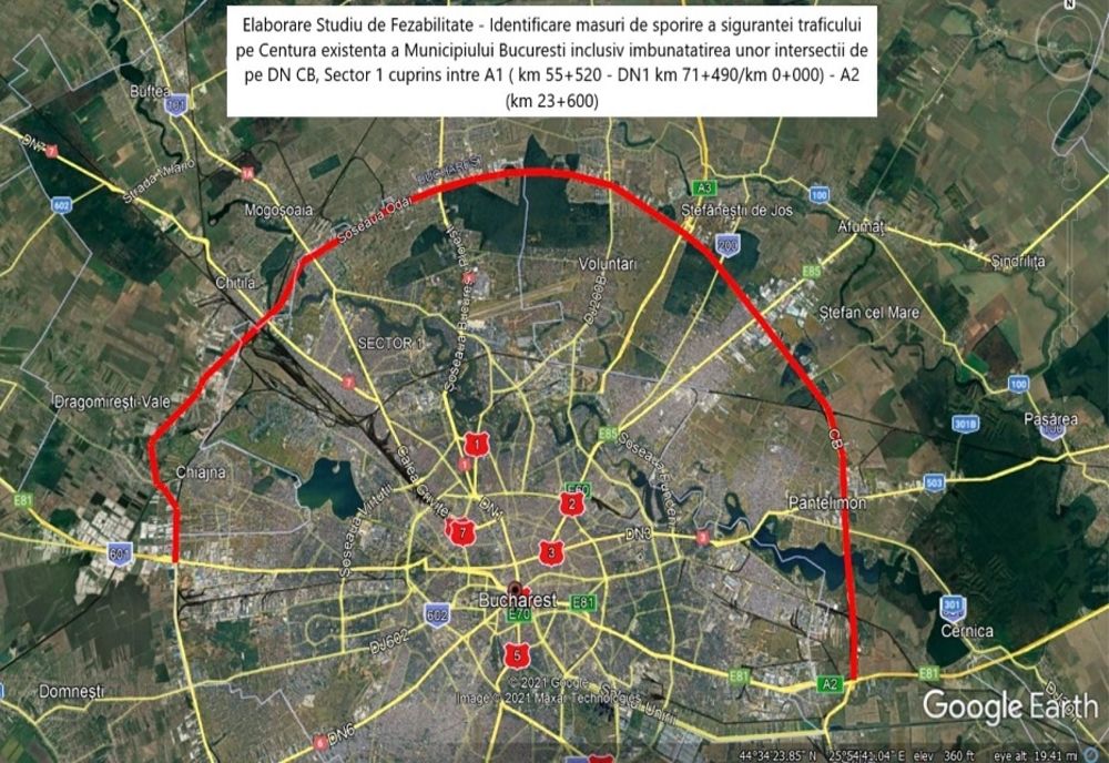 Două oferte pentru proiectarea ultimei etape de modernizare a Centurii de Nord a Capitalei, între A1 – DN1 – A2