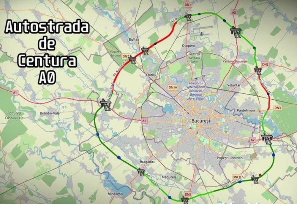 Ilfov. Nod rutier pe Autostrada A0 Nord- Pantelimon (A0 - km 48) 