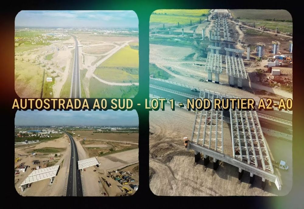 Activitate intensă pe şantierul Autostrăzii A0 Sud-Lot I 
