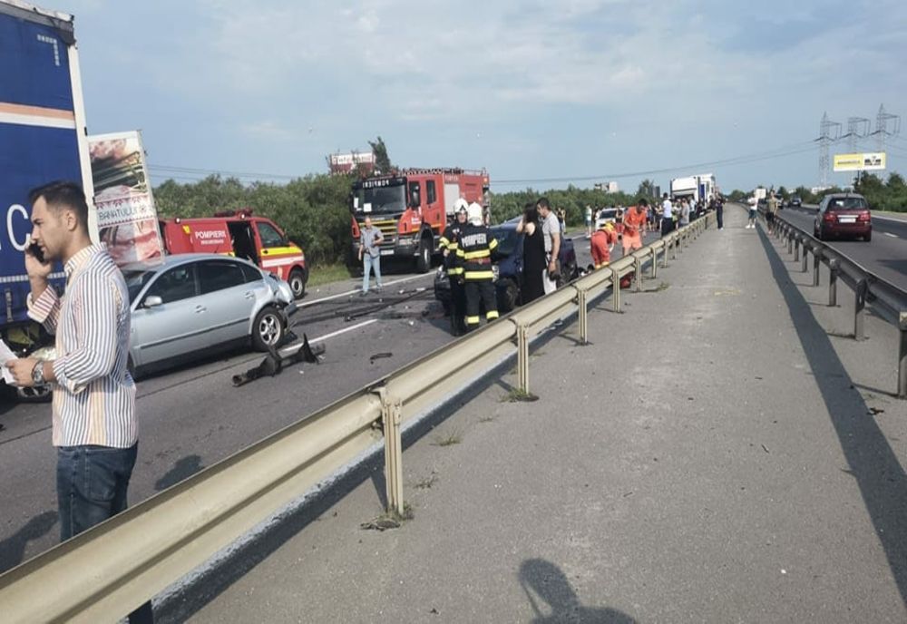 Ilfov. Accident rutier pe Autostrada A1, la intrarea în capitală