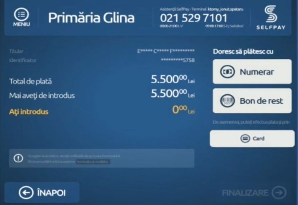 Fără cozi la plata taxelor și impozitelor, în Glina