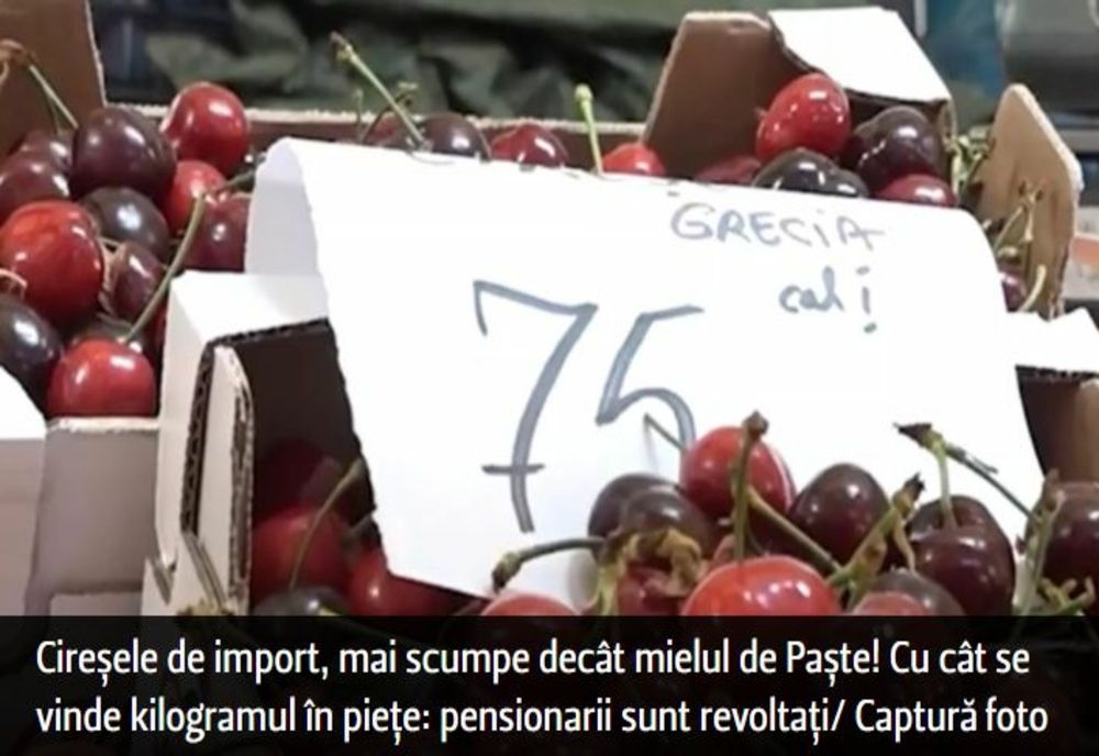 Cireșele de import, mai scumpe decât mielul de Paște!
