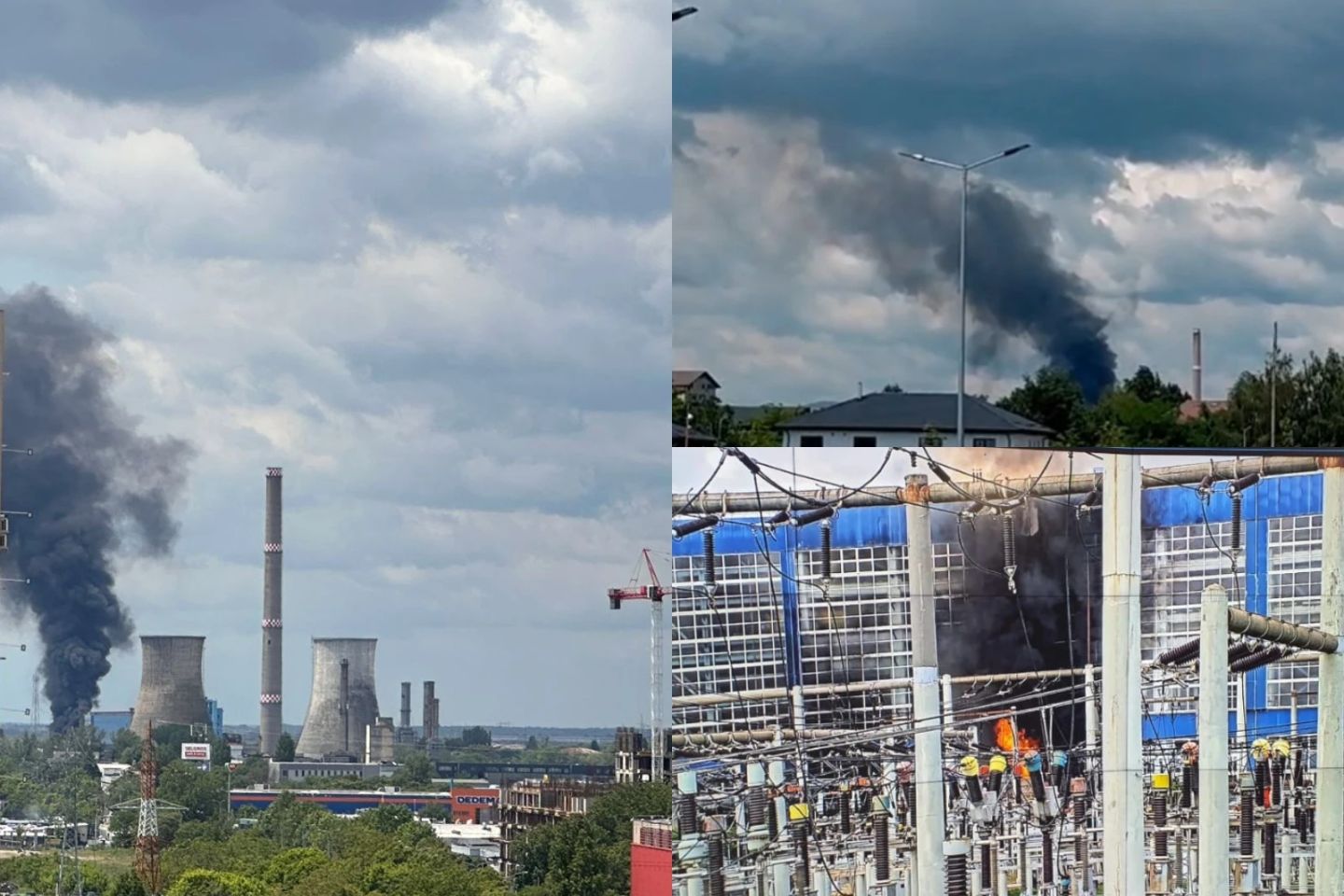 Un nou incendiu la CET Vest București. Degajări mari de fum / A fost emis mesaj Ro-Alert