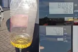 Țeapă la pompă. Diferența uriașă între cantitatea afișată și cea din recipient, reclamată de un șofer la o benzinărie din Focșani-VIDEO