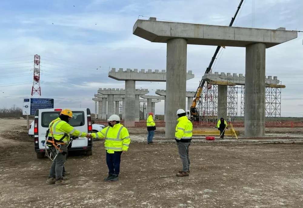 Autostrada Bucureştiului A0 Sud. S au început lucrările la  pasajul peste CF București - Giurgiu