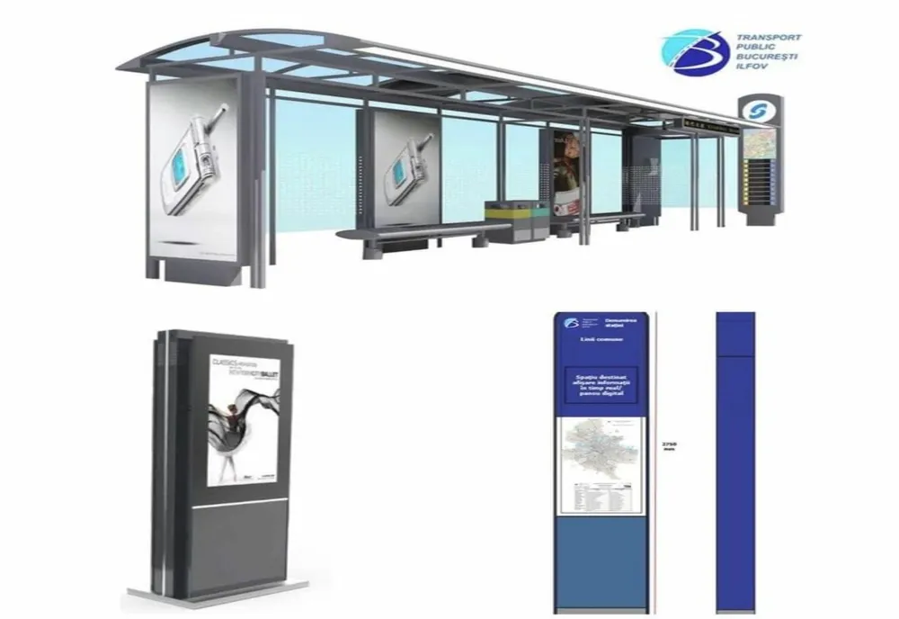 Panouri digitale în stațiile de transport public din Ilfov 