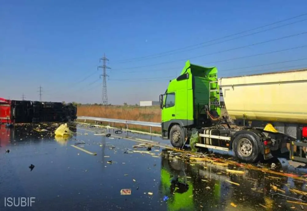 ISUBIF: O PERSOANĂ A DECEDAT DUPĂ CE TREI TIR-URI S-AU CIOCNIT PE ŞOSEAUA DE CENTURĂ