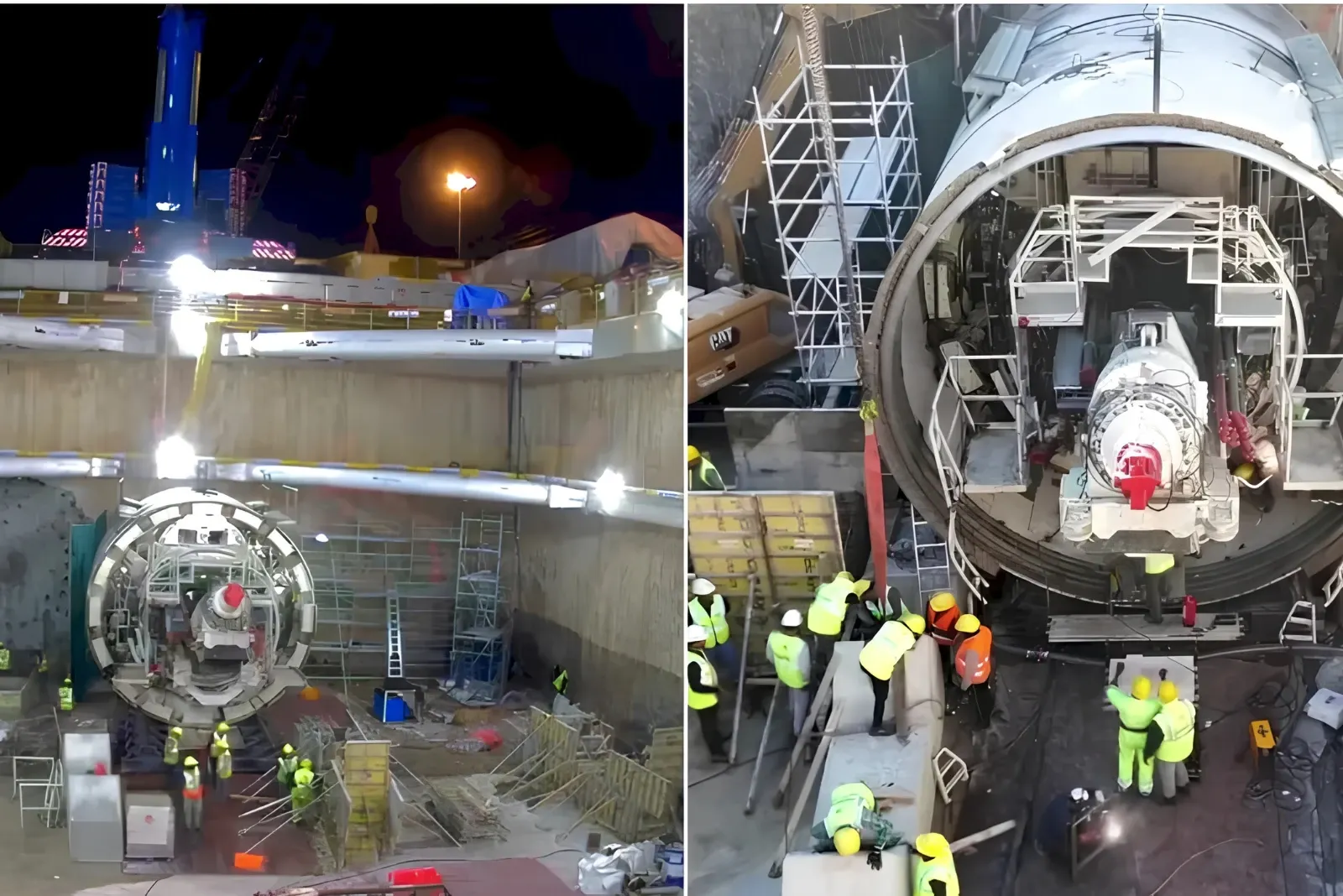 Utilaje TBM pregătite pentru excavarea tunelurilor Magistralei 6 de metrou spre Otopeni.