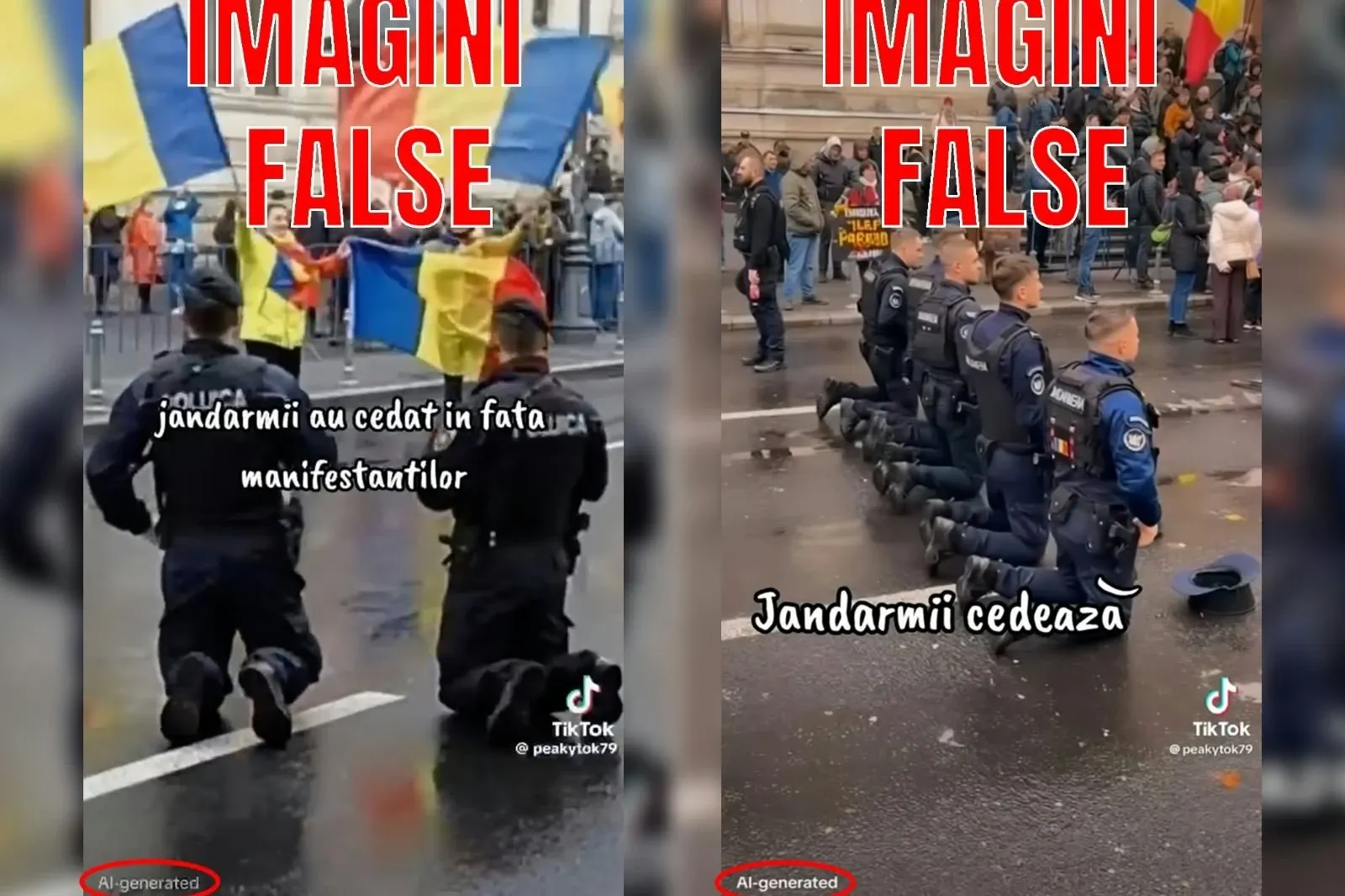 Imagini false jandarmi / Jandarmeria Română