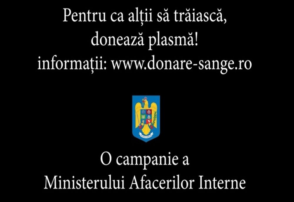 Prefectura Ilfov: ”Pentru ca alții să trăiască, donează plasmă”