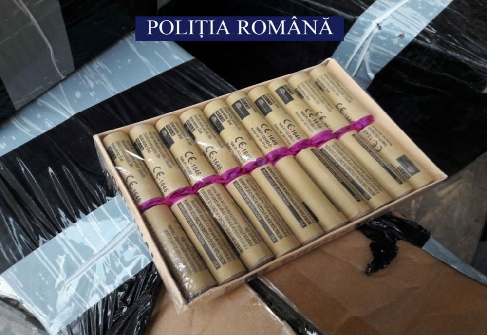 560 de kilograme de petarde, depistate într-o rulotă la Afumați