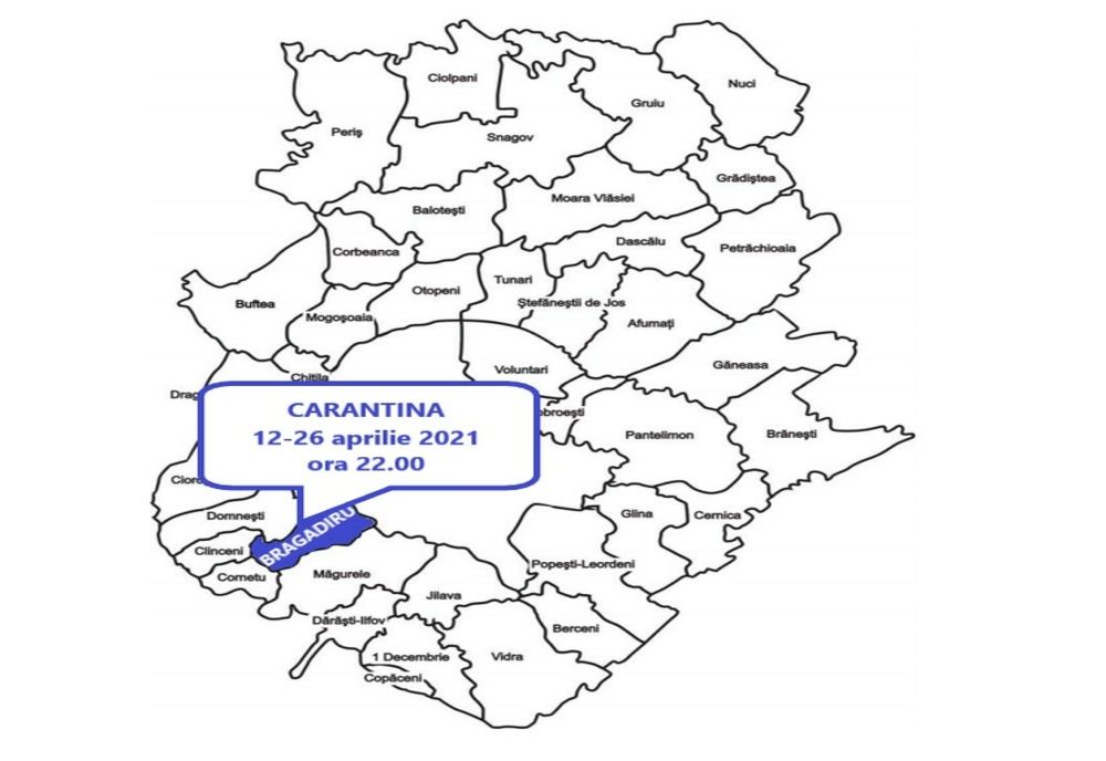 Încă două săptămâni de carantină la Bragadiru