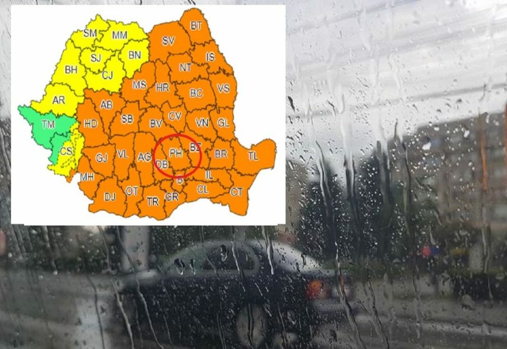 Alertă meteo de vijelii, grindină și ploi abundente. Ce județe sunt vizate