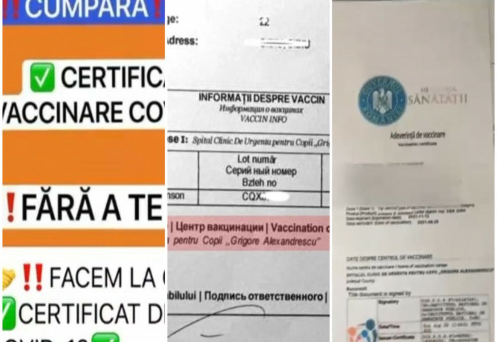 Un nou tip de înșelăciune privind certificatele false de vaccinare COVID-19