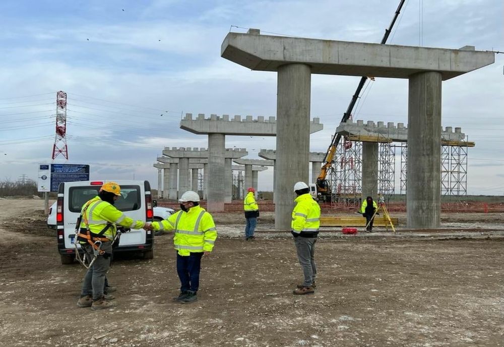 Autostrada Bucureştiului A0 Sud. S au început lucrările la pasajul peste CF București - Giurgiu
