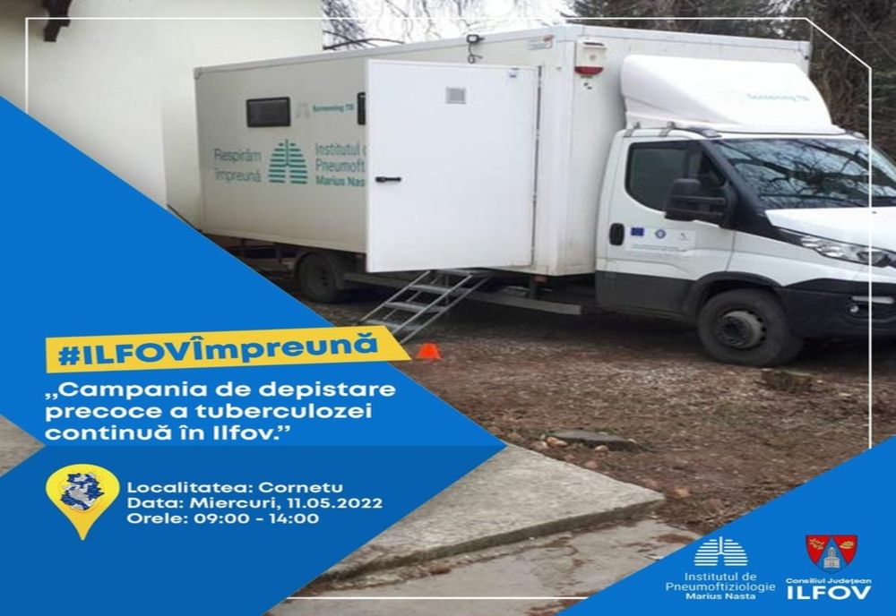 Ilfov. Caravana pentru depistarea precoce a tuberculozei, mâine la Cornetu