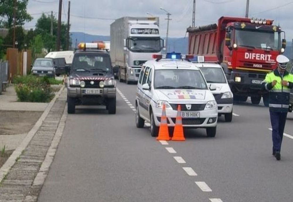 Ilfov. Accident rutier pe DNCB pe sensul Tunari către Otopeni. Două autocamioane implicate