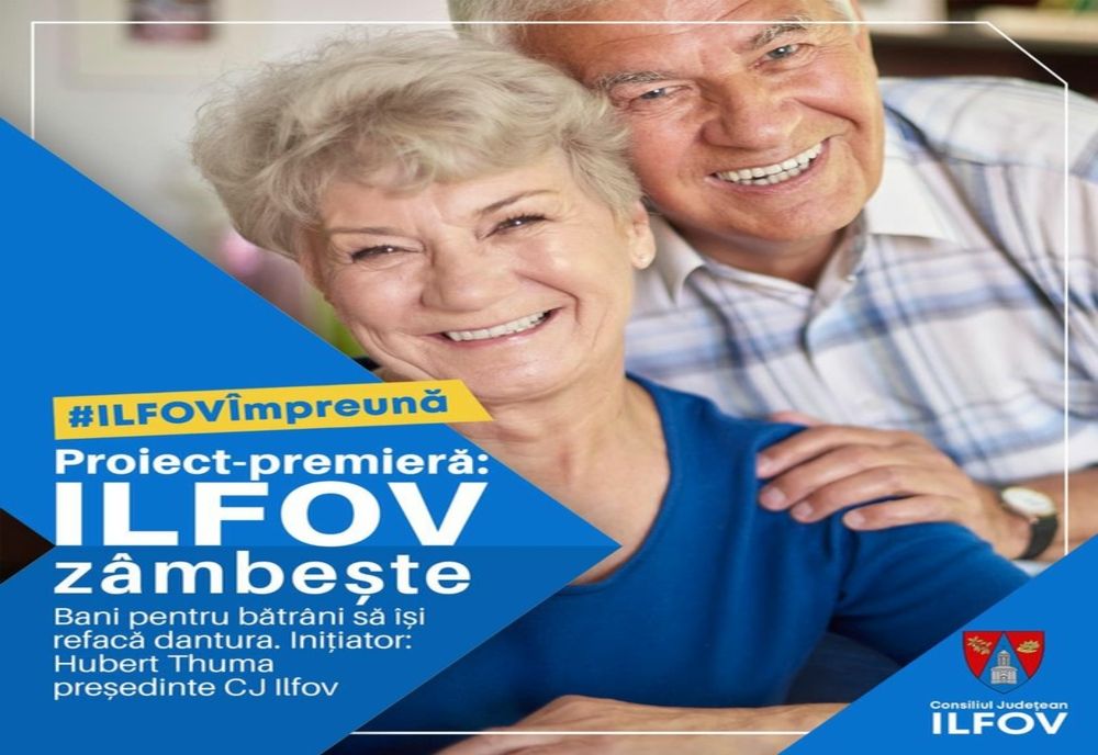 Bani pentru bătrâni să îşi refacă dantura, prin proiectul „Ilfov zâmbește”