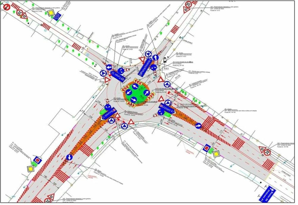 Ilfov. Încep lucrările la sensul giratoriu de pe DN2 din zona localităţii Afumaţi