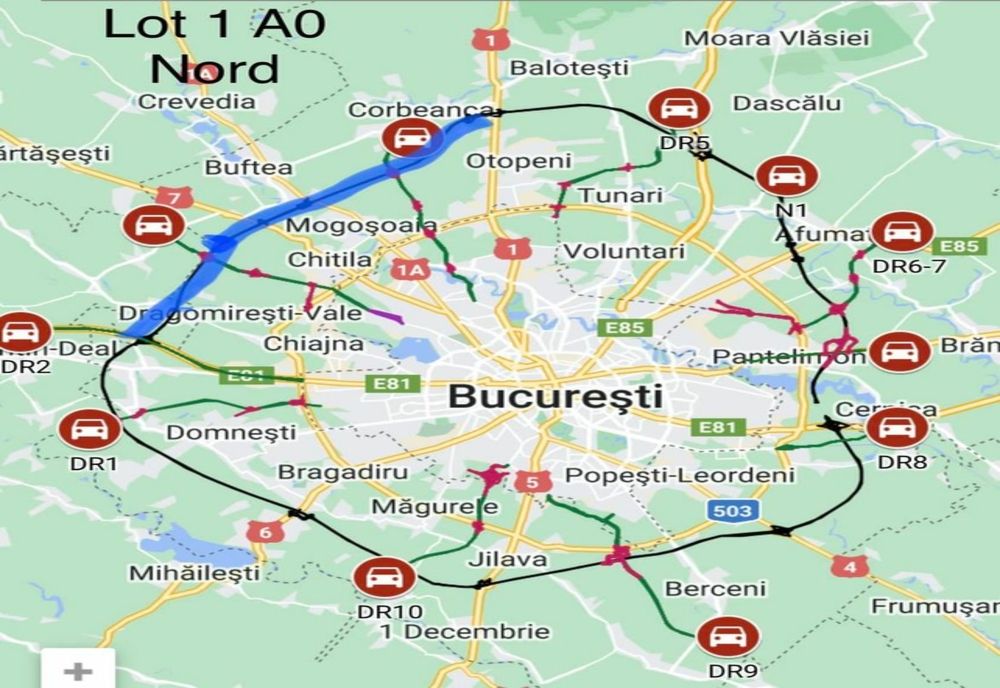 Va fi semnat contractul pentru proiectarea şi execuţia ultimului lot rămas din A0- Lot 1 Nord
