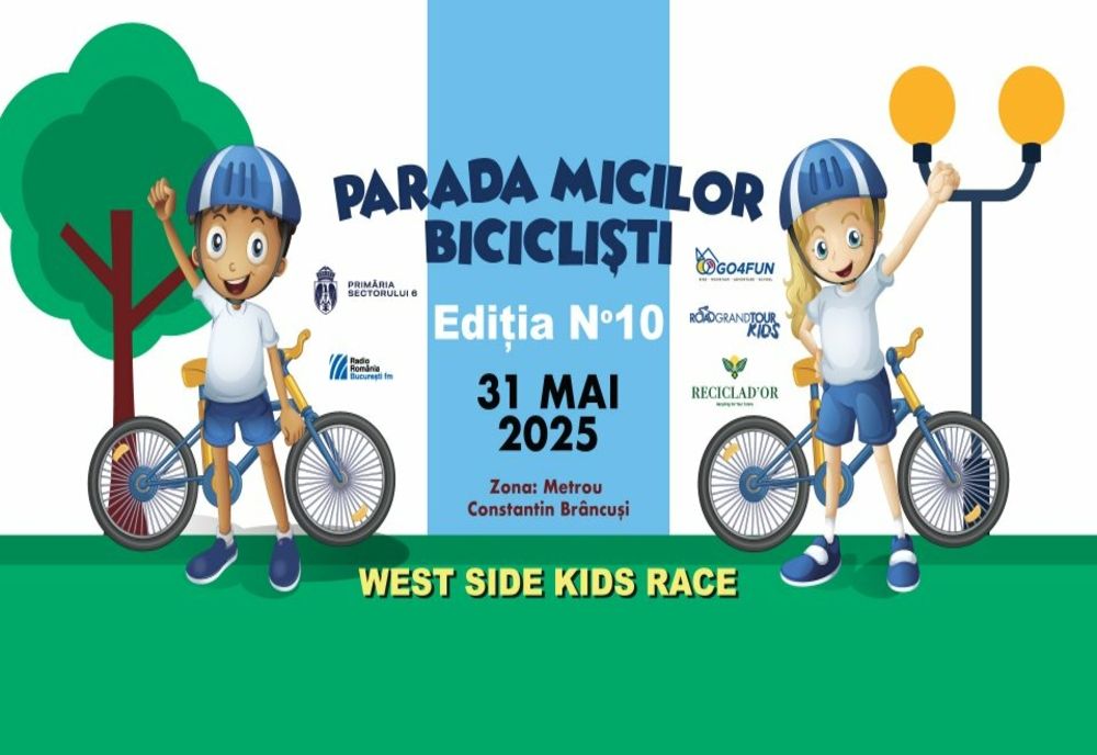 BUCUREȘTI: PARADA MICILOR BICICLIȘTI, PE 31 MAI, ÎN DRUMUL TABEREI