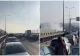Incendiu pe Autostrada A3, la intrarea în București. O mașină a fost cuprinsă de flăcări